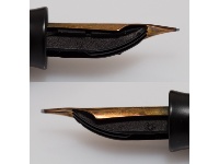 Nib size and manufacturer marker on the feeder Nib size and manufacturer marker on the feeder