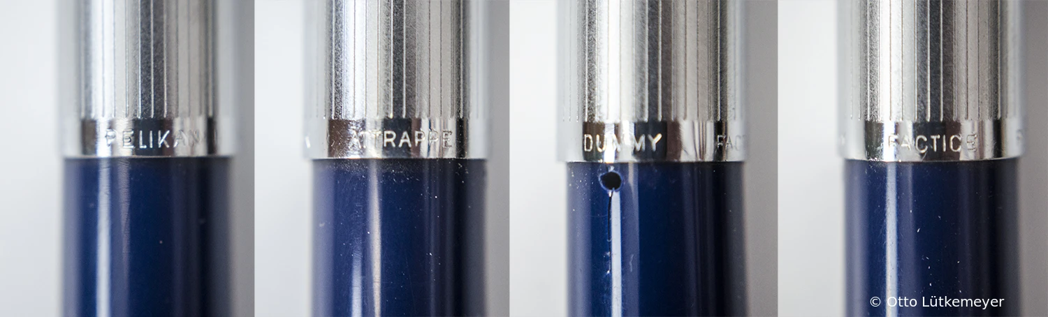 Cap band engraving of the Pelikan P20 Dummy Cap band engraving of the Pelikan P20 Dummy